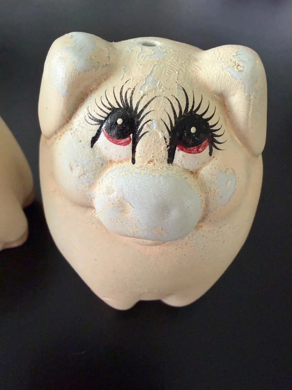 Kitschy Mid-Centruty Retro Novelty Shakers Pink Pig Well Loved